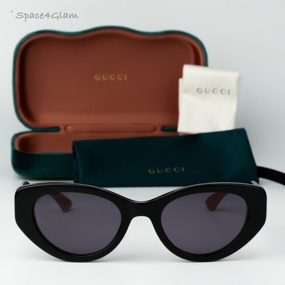 Gucci Women Sunglasses Black Violet Cat Eye GG1862S 004 NEW AUTHENTIC main image 3